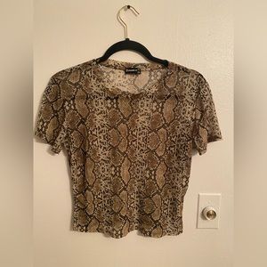 Cheetah Mesh Top